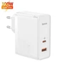 Блок живлення Baseus GaN5 Pro 100W Quick Charge 5.0 |1xType-C, QC/PD, 5A| + кабель USB-C 100W для MacBook/Huawei/Samsung/Asus/Google/Lenovo white - зображення 1