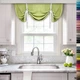 Коротка штора у італійському стилі з зав'язками Adagio Windows Decor Щільна салатова фіранка 1х0,8м - изображение 1