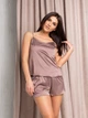 Пижама (майка + шорты) женская BARWA garments 0166/72 L Капучино (2110166723656) - изображение 1