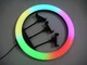 Кільцева LED RGB лампа 36 см з тримачем телефону 3шт, 16 різнокольорових режимів Led RGB MJ 36 - изображение 5