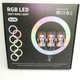Кільцева LED RGB лампа 36 см з тримачем телефону 3шт, 16 різнокольорових режимів Led RGB MJ 36 - изображение 6