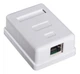 Розетка один порт екранована RJ45 STP біла 5E Hypernet MB-STP1 - изображение 1