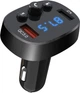 FM-трансмітер XO BCC03 Car Charger 18W Bluetooth+QC3.0 Quick Charger Black (6920680877348) - зображення 2