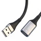 USB кабель подовжувач USB на USB XO charging data sync (3M, 480Mbps, OTG USB2.0, 2A). Black - зображення 1