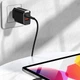 Сетевое зарядное устройство на 20 Вт USAMS Fast Charger T35 (1USB/1Type-C, 20W, PD3.0/QC). Black - изображение 3