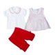 Костюм летний для девочки Aimico 1418 86 см Красный - изображение 2