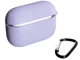 Чехол Nik (with fibra) с карабином для AirPods Pro 2 Purple - изображение 1