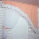 Кухонный комплект VR-Textil № 062к шторка с ламбрекеном персиковый с белым 200х170 см (50-089) - изображение 2