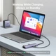 USB-хаб Ugreen CM512 USB Type-C to 2xUSB3.0+HDMI+RJ45+SD&TF +PD Port Converter Gray (UGR-60515) - изображение 5