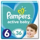 Подгузник Pampers Active Baby Extra Large Размер 6 (13-18 кг), 36 шт - изображение 1