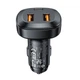 Автомобильное зарядное устройство Acefast B9 2 USB/ 1 Type-C 5A 66W PD QC черное - изображение 3