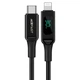 Кабель USB Acefast C6-01 с дисплеем, Type-C to Lightning, PD 30W, 1.2m, черный - изображение 1