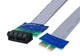 Райзер гибкий шлейф для видеокарты PCI-E 1x to 1x Ревизия rev 1.0 (552509712) Серый - изображение 5