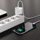 Сетевое зарядное устройство Hoco N21 + кабель Lightning Extension Speed Lightning (1 метр, USB + Type-C, 3A, 30W, адаптер, с быстрой зарядкой) - Белый - изображение 2