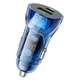 Автомобильное зарядное устройство с быстрой зарядкой HOCO Z47A |1USB/1Type-C, QC/PD, 30W/3A| blue - изображение 2
