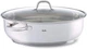 Жаровня овальна Fissler Ø 38 см, 8,8 літра нержавіюча сталь без покриття зі скляною кришкою - зображення 1