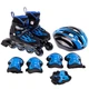 Роликовые коньки Zelart Banwei 188 с защитой размер 35-38 Black-Blue - изображение 2