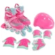Роликовые коньки Zelart Banwei 168 с защитой размер 35-38 Pink-Mint - изображение 2
