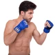 Перчатки для смешанных единоборств MMA на липучке размер XL Кожа TOP KING Super синий TKGGS - изображение 6
