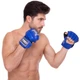 Перчатки для смешанных единоборств MMA кожаные TOP KING Ultimate TKGGU Цвет: Синий размер: S - изображение 5