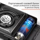 Портативная туристическая газовая плита с пьезоподжигом Happy Home BDZ-155-A c пластиковым кейсом и адаптер под балон + ПОДАРУНОК 4 БАЛОНА - изображение 7