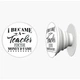Попсокет (Popsockets) держатель для смартфона Учитель (8754-2069-WT) Белый - изображение 4