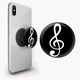 Попсокет (Popsockets) держатель для смартфона Скрипичный ключ (8754-2086-BK) Черный - изображение 1