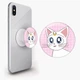 Попсокет (Popsockets) тримач для смартфона Місяць Кішки Сейлор Мун (anime Sailor Moon Cats) (8754-2919-WT) Білий - зображення 1