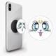 Попсокет (Popsockets) тримач для смартфона Місяць Кішки Сейлор Мун (anime Sailor Moon Cats) (8754-2921-BK) Чорний - зображення 1
