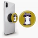 Попсокет (Popsockets) тримач для смартфона Mood: Єнот (8754-2053-BK) Чорний - зображення 1
