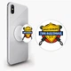 Попсокет (Popsockets) держатель для смартфона Рэп полиция Тупая андеграунд (8754-2080-WT) Белый - изображение 1