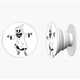 Попсокет (Popsockets) держатель для смартфона Скелетон (8754-2085-WT) Белый - изображение 4