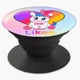 Попсокет (Popsockets) держатель для смартфона Лайки Единорог (Likee Unicorn) (8754-1594-BK) Черный - изображение 6