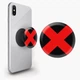 Попсокет (Popsockets) держатель для смартфона Красный Крестик (8754-1407-BK) Черный - изображение 1