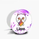 Попсокет (Popsockets) держатель для смартфона Лайк Котик (Likee Cat) (8754-1036-WT) Белый - изображение 10