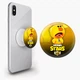 Попсокет (Popsockets) тримач для смартфона Леон Качка, Леон Курча Бравл Старс (Leon Sally Brawl Stars) (8754-1020-WT) Білий - зображення 1