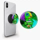 Попсокет (Popsockets) держатель для смартфона Леон Браул Старс (Leon Brawl Stars) (8754-1015-BK) Черный - изображение 1