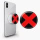 Попсокет (Popsockets) держатель для смартфона Красный Крестик (8754-1407-WT) Белый - изображение 2