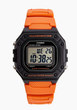 Наручные часы Casio W-218H-4B2 Черные\Оранжевый ремень эргономичная модель - изображение 1