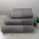 Комплект махровых полотенец Вафельный Бордюр 3шт GM Textile 40х70см, 50х90см, 70х140см 450г/м2 (Серый) - изображение 1
