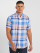 Koszula GANT Linen Madras Reg 3013621 M niebieska (7325705716432) - obraz 1