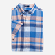 Koszula GANT Linen Madras Reg 3013621 M niebieska (7325705716432) - obraz 5