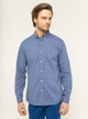 Koszulka Tommy Hilfiger Basic Check Shirt MW0MW12159 S Niebieska (8719859479531) - obraz 1