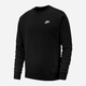 Bluza bez kaptura męska Nike M Nsw Club Crw Bb BV2662-010 M Czarna (193146344548) - obraz 9