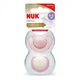 Пустышка Nuk Genius Girl силиконовая 0-6 мес. 2 шт розовая (3952337) - изображение 2