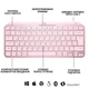 Клавиатура Logitech MX Keys Mini Wireless Illuminated UA Rose (920-010500) - изображение 8