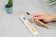 Бамбуковая зубная щетка Nordics Bamboo Moso 2800 Средней жесткости Черная щетина (3800500324012) - изображение 3