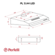Коричневая кухонная вытяжка Perfelli PL 5144 BR LED, плоская стандартная, под навесной шкаф, шириной 50 см - изображение 2