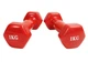 Гантель EasyFit GoDo 1 кг 1 шт (EF-GD1R) з вініловим покриттям червона цілісна лита нерозбірна для фітнесу - зображення 2