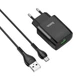 Мережевий зарядний пристрій HOCO C72Q Glorious single port QC3.0 charger set(Micro) Black - изображение 1